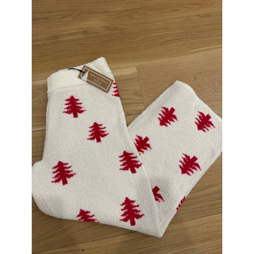NWT Cupcakes and Cashmere Christmas tree fuzzy lounge pant pajamas Size Med🎄